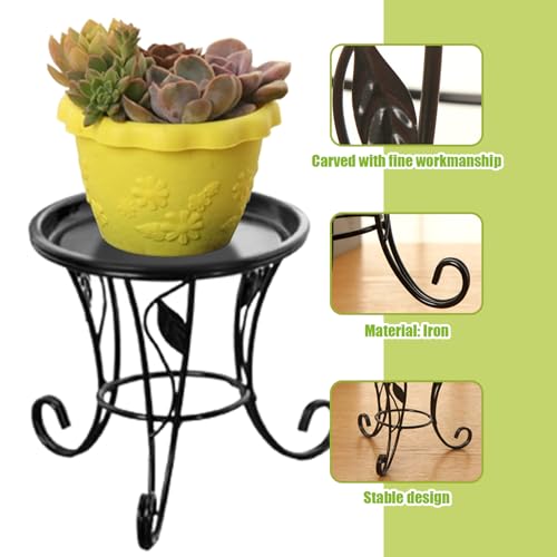Support de pot de fleur en métal durable et surélevé 5.3" - 7