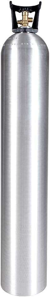 New 50 lb Aluminum CO2 Cylinder with Siphon Tube, Handle, and CGA320 Valve