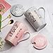 Imagen de YIKILYLIFE Regalos 55 Año Aniversario Boda 2PCS Tazas 400ml