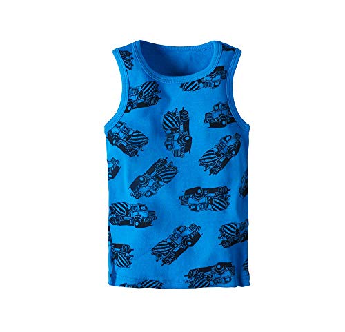 Huaer& Toddler Boys' 2-3 Pack Tank Tops (Blue Car, 4T) #TOP1