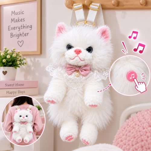 Image of Cute Tiger Plush Sling Bag for Kids | Soft Toy Shoulder Bag with Adjustable Strap | Lightweight Animal Backpack for Boys & Girls | Travel & Gift Bag - Black & White