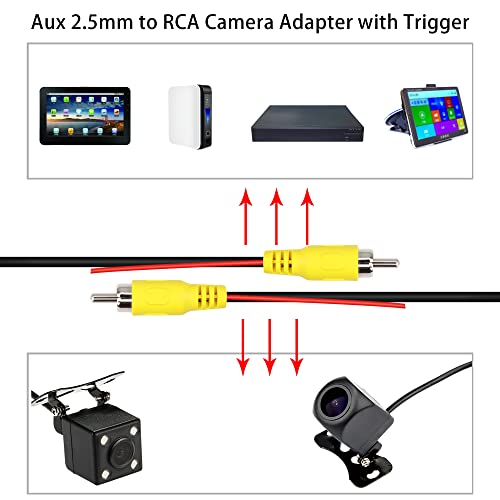 Image of RCA Video Cable with Trigger Wire,RCA Male to Male Backup Camera Extension Cord for Monitor and Car Backup Rear View Camera Connection（6M）
