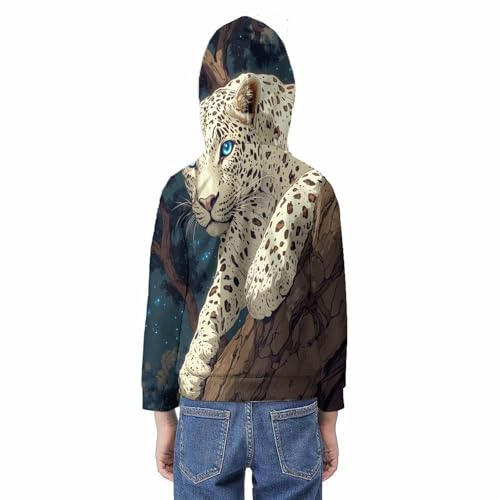Sweat capuche 3D imprimé léopard vêtement manches longues ado 13-15 ans - 6