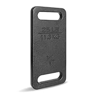 Yes4All U7TV Gusseisen Ruck Plate Gewichte, 11,3 KG | 25 PFUND, Schwarz - Einzeln