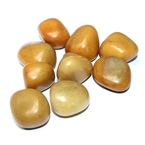 Image of Crystal Yellow Zade Tumble Stone | 50gm Tumbled Gemstones | Reiki Healing Stones | Home Decor Pebbles | Aquarium Gravel | Garden & Table Decor