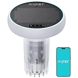 AIPER HydroComm Analyseur d'eau de Piscine Connecté, 5 en 1 Testeur pH, ORP, EC, TDS & Température, Surveillance Numérique 24/7, Application Mobile avec Conseils Personnalisés, Solaire + Batterie