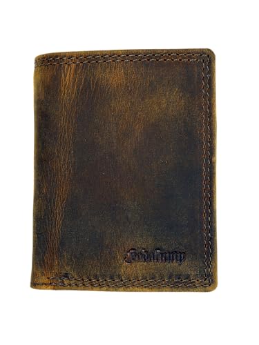 Slim Geldbörse Franz – Echtleder Mini Geldtasche für Herren & Damen – Kompakter Geldbeutel mit Münzfach – Schlanke Brieftasche im Slim Design – Büffelleder Portemonnaie für Karten & Scheine