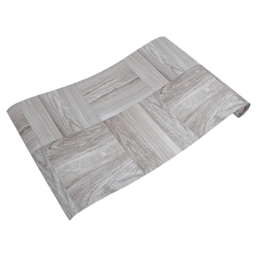 Dalles de sol pvc imitation bois gris pour la cuisine et salle de bain