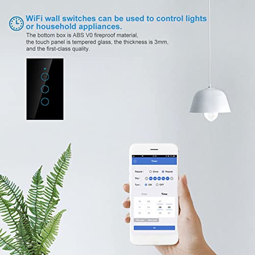 Interruptor Inteligente, Interruptor Inteligente Painel de Interruptor Wifi para Controle de Voz SIR
