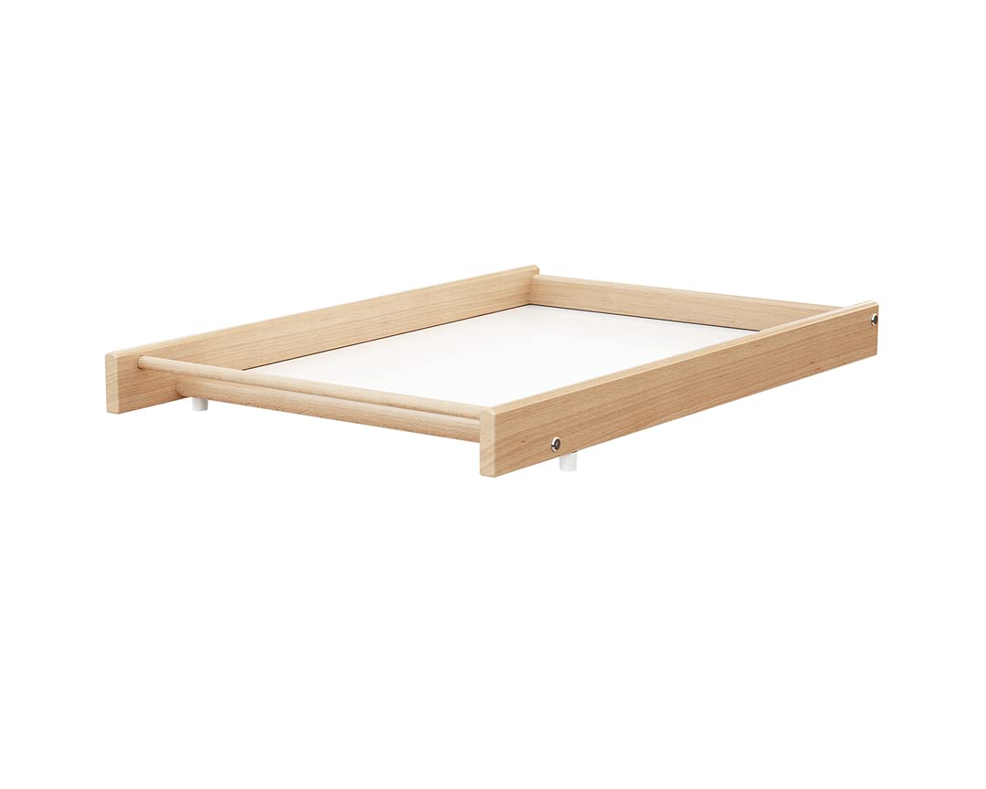 AT4 - Grand plan à langer ESSENTIEL Hêtre verni pour lit bébé en bois ESSENTIEL pour 60 x 120 et 70x140 cm | Dimensions (L x l x H) : 82,5 x 54 x 12 cm