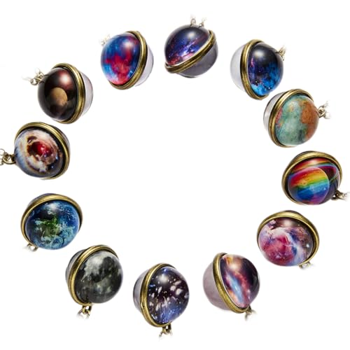 iplusmile Retro Universe Pendant Necklace for Women, Glow-in-the-dark Glass Celestial Design, Vintage Style Jewelry for Evening and Party Wear - Image 2