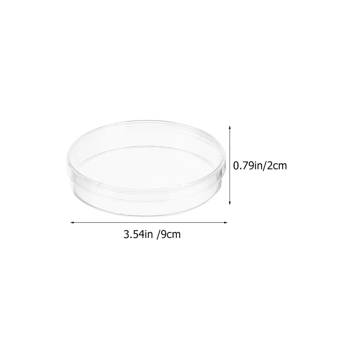 NAMOARLY 10pcs Plastic Petri Dishes Lids Smooth Surface Culture Plates for Classroom Lab Experiments