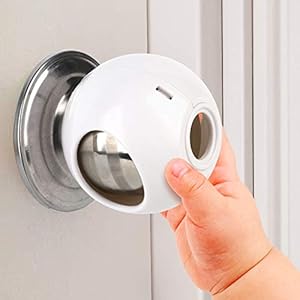 Door Knob Safety Cover for Kids (4 Pack) New Shape & Structure Design Child Door Knob Covers Prevent Children from…