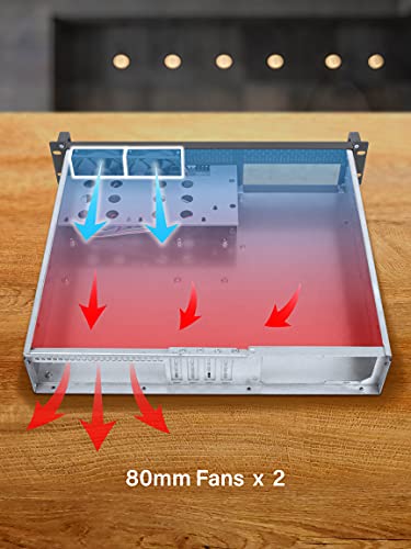 Image of Rosewill 2U Server Chassis Rackmount Case | 4 x 3.5 /2.5 inch HDD, 1 x 5.25 Device | Micro-ATX Compatible | 2 x 80mm PWM Fans | 2 x USB 3.0 | RSV-Z2700U