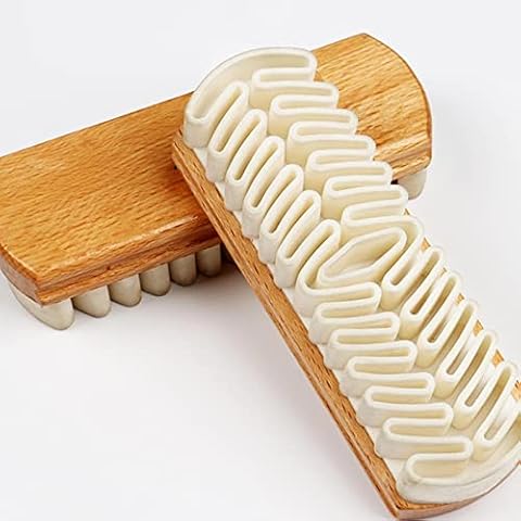 MVDIS_UP Dust Removal Brushes, Magic Silicone Brush, Wooden Brush for Cleaning Suede/Nubuck/Leather Shoes, Bags and Clothes Cover