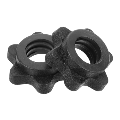 Cabilock 2pcs Nut Dumbbell Clip Set Barbell Clamps for Weightlifting Bar Collars