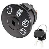GOMADEIT 4 Position Riding Lawn Mowers Ignition Switch fits for Craftsman, Cub Cadet, AYP, Ariens, Sears, Poulan Pro, Husqvarna Ignition Switch 532193350 193350, w/Key, 7 Pin