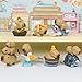Solvexa Cute Capybara Animal Figurines Set, Miniature Novelty Toys Collection, Decorative Desktop Accessories (Bucket)