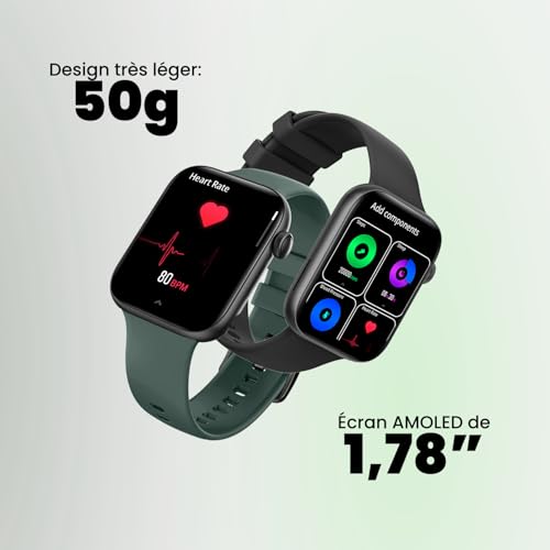 Montre intelligente Android iOS SPC Smartee Duo 2 avec bracelet interchangeable noir vert - 2