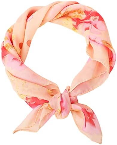 FAIRYGATE Chiffon Scarf Ladies Floral Polka Dot Lightweight Soft Feel Square Head Neck Headwrap