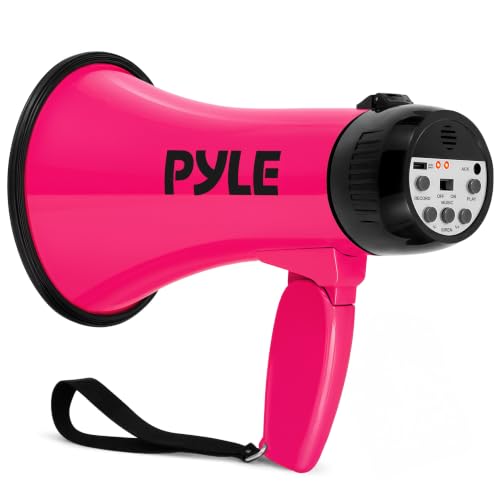 Pyle Handheld Megaphone Bullhorn with Siren | 30W Rechargeab