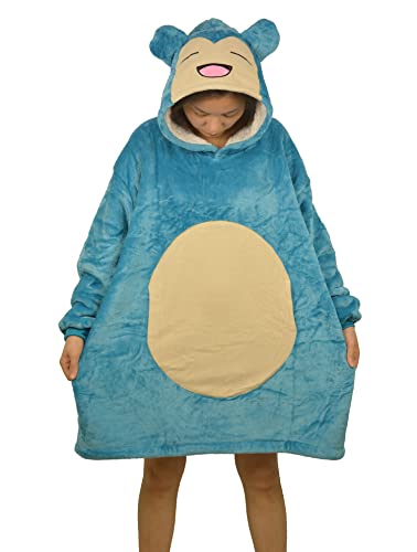 Snorlax Pullover Hoodie Sweatshirt Mit Kapuze Robe Decke Übergröße Kapuzenpullover Super Weich und Bequem Einheitsgröße Geeignet für Erwachsene Männer 01 Cover