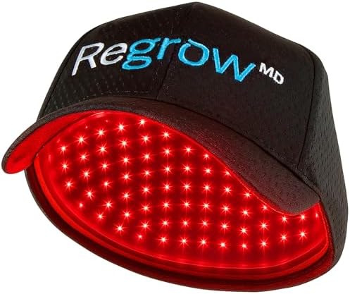 Hairmax RegrowMD FDA Cleared Laser Hair Growth Cap, Medical Grade Lasers, Red Light Therapy for Hair Growth & Alopecia Areata Treatment, 30 Min Sessions, For Men & Women