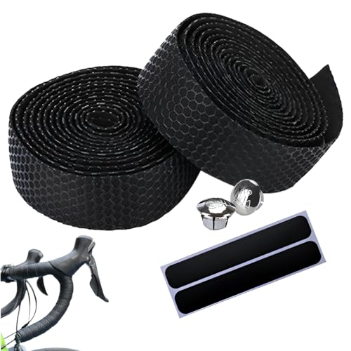 SIRLOMU Cintas de Manillar, 1 juego antideslizante, barra de bicicleta EVA, cinta de agarre con cinta adhesiva, especial para MTB y de carretera, bicicleta con tapones de manillar, para montaña MTB