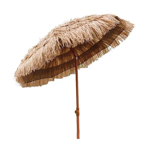 LXP Sombrilla de playa, patio al aire libre, área escénica al aire libre, sombrilla de simulación de ocio, sombrilla de paja, sombrilla de jardín con techo de paja (Size : 1.8m)