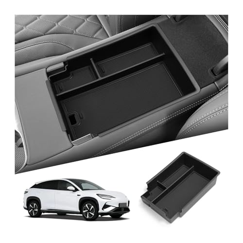 BYD Sealion 7 2024-2025 対応 センターコンソールアームレスト収納ボックス ABS+PVC オーガナイザートレイ