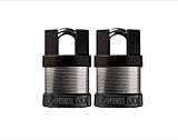 Commando Lock Total Guard High Security iCHANGE Shrouded Padlock with Patented, Interchangable Design, Bolt Cutter Proof, Pick Resistant- Military-Grade (2 Pack)