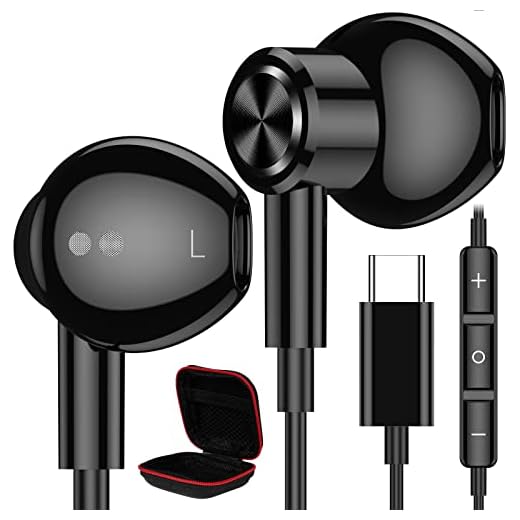 APETOO USB C Headphones for Samsung S22 S23 Ultra S21 S20 FE A53 Note 10 Plus,Magnetic USB Type C Earphones Wired Earbuds with Mic HiFi Stereo Noise Canceling for iPad Pro Pixel 7 6 Pro 6a 5 OnePlus 9