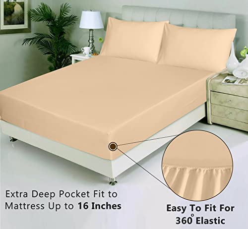 RUVANTI 100% Cotton Double Brushed Flannel Sheet Set #TOP29
