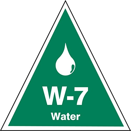 Étiquette W-7 Water adhésive haute résistance en Dura-Vinyl pour marquage de tuyauterie