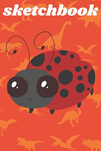 Sketchbook : Coccinella septempunctata: Best blank white pages with premium art paint multicolor cover for painting, drawing, writing, sketching and ... boys, girls, fathers, mothers, children