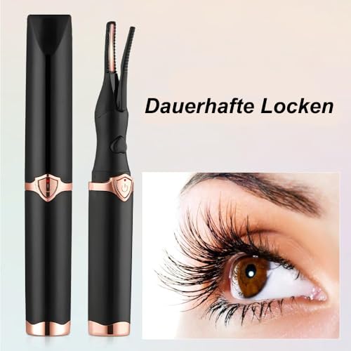 Beheizte Wimpernzange, Elektrische Wimpernzange für 10S Schnelles Aufheizen für sofortigen Glamour, Natürliches Wimpernbiegen für 24 Stunden für Damen Make-up Werkzeuge
