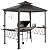 Outsunny 9' x 5' Grill Gazebo, Hardtop BBQ Gazebo Canopy with 2-Tier Polycarbonate Roof, Shelves Serving Tables and Hooks, for Backyard Patio Lawn