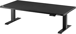 Bauhutte BHD-1400FAL Electric Super Gaming Desk, Super Low Width 55.1 x Depth 27.6 inches 140 x 70 cm, Top Height 15.7 - 28.7 inches 40 - 73 cm, Compatible with Gaming Chair to Zabuton Style, Top