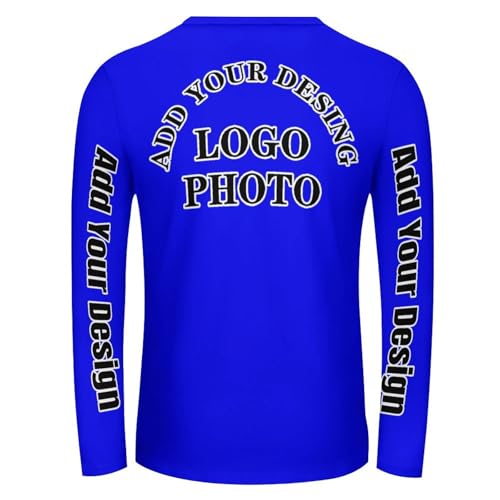 Custom t Shirts Bulk Personalized Long Sleeve t Shirts with Logo Picture Text Print Design Your own Work Shirts3