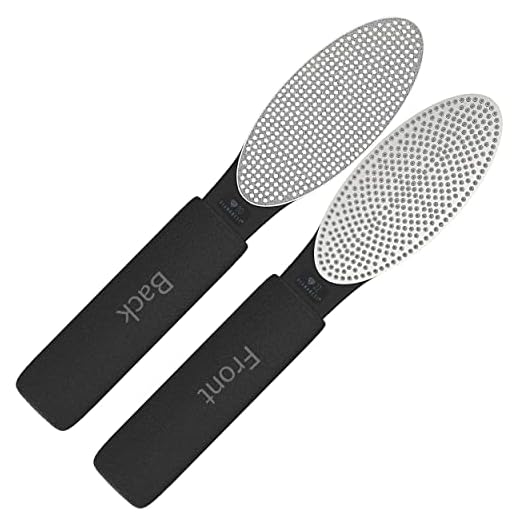 Diamancel Luxury Diamond Double Foot Buffer - #10 Fine Grit Finishing Rasp and #22 Coarse Grit Buffer - Smooths Calluse, Rough Skin