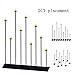 smtyle Halloween Tall Floor Metal Candle Holders DIY 9 Candelabra 42 inch Centerpiece for Wedding Decor Using Tealight Set Large with Black Iron