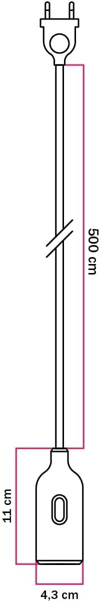 creative cables creative cables - Snake lamp gemaakt van siliconen met schakelaar en stekker - zonder gloeilamp, Desert Brown photo 3