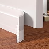 YAJIACLONE Huge Gap Door Draft Stopper，Draft Stopper for Bottom of Door with Enlarged Backing Adhesive Part,Effectively Keeping Draft,Noise,Dust,Smell and Insect Out,3.2' H x 39.3' L,White