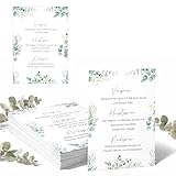 Eummel 14 Zauberhafte Menükarten im Boho Design | Format DIN A5 | Individuell anpassbare Speisekarten Getränkekarten für die Hochzeit Geburtstag Jubiläum