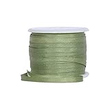 Threadart 100% Pure Silk Ribbon - 3 Sizes - Dozens of Colors - Sage Green - 2mm No. 633