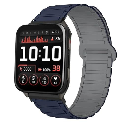Bracelet de sport en silicone compatible avec Garmin Venu X1 par Blueshaweu
