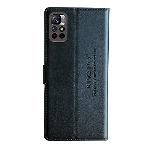 Image of Compatible with Xiaomi Redmi Note 11T / Xiaomi Poco M4 Pro 5G Flip Cover | Leather Finish | Inside Pockets & Inbuilt Stand | Shockproof Wallet Style Magnetic Closure Back Cover Case