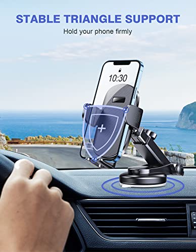 Ruiwwo Phone Mount For Car, Car Phone Holder Dashboard & Windshield, [Strong Suction] Universal Cell Phone Holder Car Compatible With Iphone 13 Pro Max/12/11/Xs/8 And More #TOP4