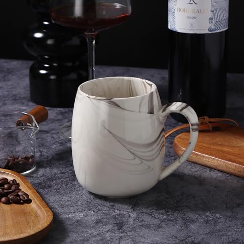 Set de 4 Mugs de Loza con Diseño Mármol Beige miniatura 5