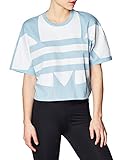 Ajuste regular adidas Lrg Logo tee Camiseta de Manga Larga, Mujer, Azul (Clear Sky/White), 42